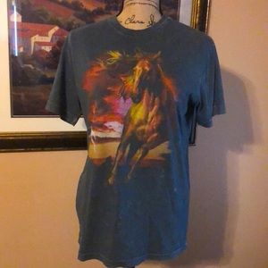 American Highway distressed top, size S